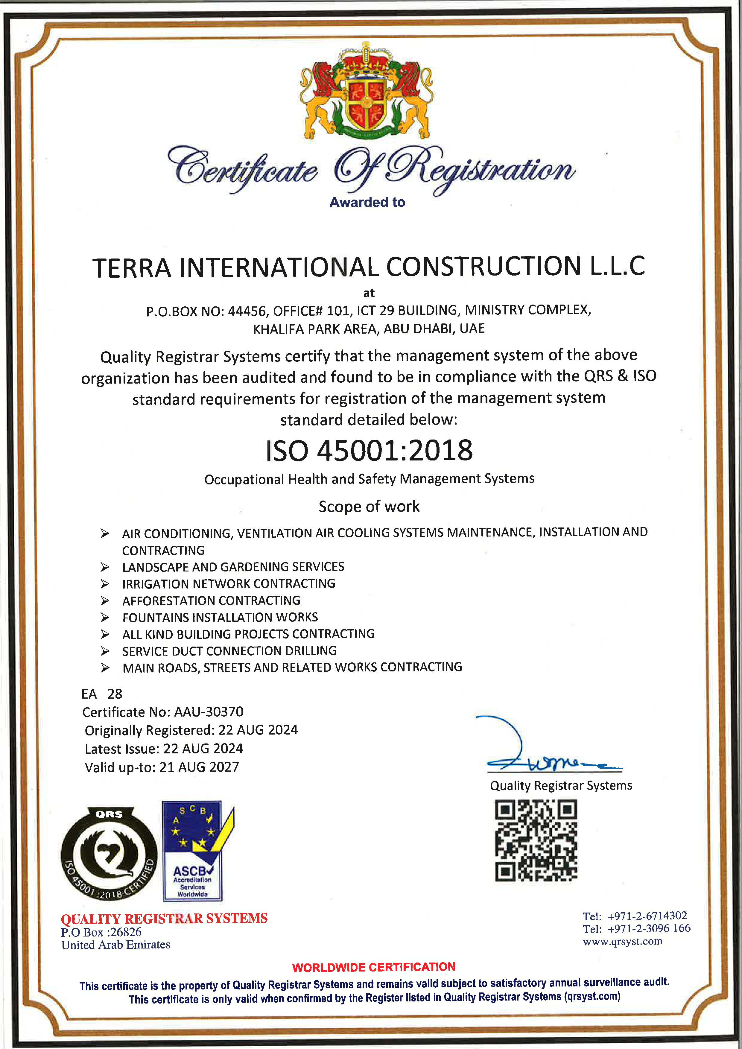 Certificate