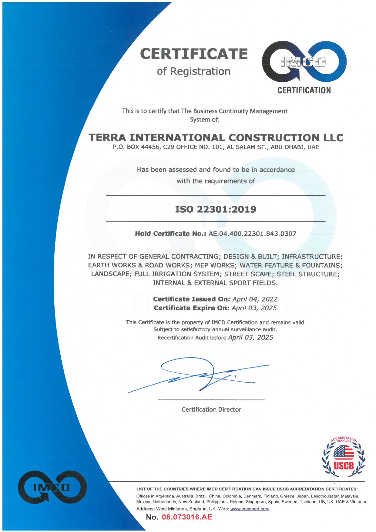Certificate